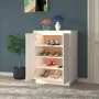 Schuhschrank aus massivem Kiefernholz, 60 x 35 x 80 cm von vidaXL, Schuhregale und Schuhorganisatoren - Ref: Foro24-813531, P...