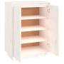 Armario zapatero de madera maciza de pino 60x35x80 cm de vidaXL, Zapateros y organizadores de calzado - Ref: Foro24-813531, P...