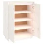 Armario zapatero de madera maciza de pino 60x35x80 cm de vidaXL, Zapateros y organizadores de calzado - Ref: Foro24-813531, P...