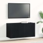 Mueble de TV roble negro 80x30x41 cm madera de ingeniería | Foro24.es | Tu tienda online para hogar, jardín y más Foro24.es