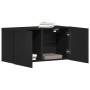 Mueble de TV roble negro 80x30x41 cm madera de ingeniería | Foro24.es | Tu tienda online para hogar, jardín y más Foro24.es