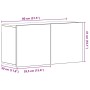 Mueble de TV roble negro 80x30x41 cm madera de ingeniería | Foro24.es | Tu tienda online para hogar, jardín y más Foro24.es