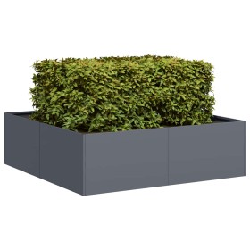 Jardinera acero gris antracita 100x100x30 cm de , Maceteros y jardineras - Ref: Foro24-860810, Precio: 78,58 €, Descuento: %
