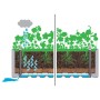 Arriate con sistema de riego automático antracita 100x43x33 cm
