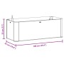 Arriate con sistema de riego automático antracita 100x43x33 cm