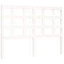 Weißer Massivholzbettrahmen mit Kopfteil 140x190 cm von vidaXL, Betten und Lattenroste - Ref: Foro24-3193967, Preis: 131,02 €...