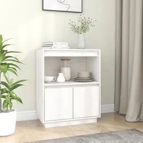Solid white pine wood sideboard 60x34x75 cm by vidaXL, Sideboards - Ref: Foro24-813521, Price: 84,74 €, Discount: %
