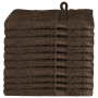 Toallitas 10 pcs Marrón 15 x 21 cm Algodón
