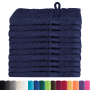Toallitas 10 pcs Azul marino 15 x 21 cm Algodón