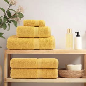 Toallitas 10 pcs Dorado 15 x 21 cm Algodón