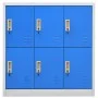 Armarios taquilla 2 uds acero gris claro y azul 90x45x92,5 cm de vidaXL, Taquillas y armarios de almacenamiento - Ref: Foro24...