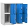 Armarios taquilla 2 uds acero gris claro y azul 90x45x92,5 cm de vidaXL, Taquillas y armarios de almacenamiento - Ref: Foro24...
