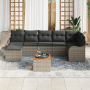 Conjunto de Sofás de Jardín de 8 Piezas con Cojines Gris