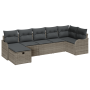 Conjunto de Sofá de Jardín Modular de 7 Piezas con Cojines Gris