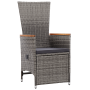 Conjunto de Comedor de Jardín de 5 Piezas con Cojines Gris