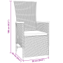 Conjunto de Comedor de Jardín de 5 Piezas con Cojines Gris