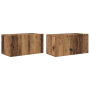 Conjunto de mueble de TV 4 pcs Madera envejecida