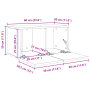 Conjunto de mueble de TV 4 pcs Madera envejecida