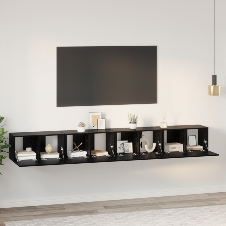 Conjunto de mueble de TV con almacenamiento con puerta 4 pcs