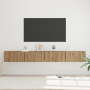 Conjunto de mueble de TV 4 pcs Roble artesanal