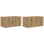 Conjunto de mueble de TV 4 pcs Roble artesanal