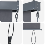 Cortina de Rodillo Exterior Rayado Manual Antracita 200 x 250