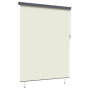 Cortina de Rodillo Exterior Rayado Manual Ajustable Crema 200 x