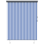 Cortina de Rodillo Exterior Azul y blanco 220 x 250 cm tela