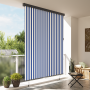 Cortina de Rodillo Exterior Azul y blanco 220 x 250 cm tela