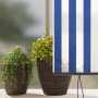 Cortina de Rodillo Exterior Azul y blanco 220 x 250 cm tela