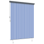 Cortina de Rodillo Exterior Azul y blanco 220 x 250 cm tela