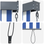 Cortina de Rodillo Exterior Azul y blanco 220 x 250 cm tela