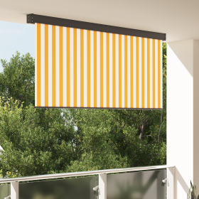 Cortina de Rodillo Exterior naranja y blanco 220 x 250 cm tela