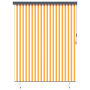 Cortina de Rodillo Exterior naranja y blanco 220 x 250 cm tela