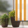 Cortina de Rodillo Exterior naranja y blanco 220 x 250 cm tela