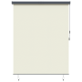 Cortina de Rodillo Exterior Rayado Manual Ajustable Crema 220 x