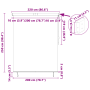 Cortina de Rodillo Exterior Rayado Manual Ajustable Crema 220 x