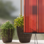 Cortina de Rodillo Exterior Naranja y marrón 220 x 250 cm tela