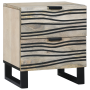 Mesas de noche con cajón 2 pcs Nogal 40 x 33.5 x 46 cm