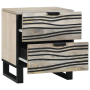 Mesas de noche con cajón 2 pcs Nogal 40 x 33.5 x 46 cm