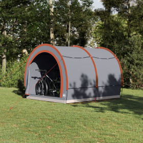 Tienda para guardar bicicletas con techo Gris y naranja