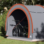 Tienda para guardar bicicletas con techo Gris y naranja