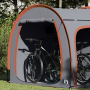 Tienda para guardar bicicletas con techo Gris y naranja