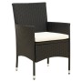 3-teiliges Outdoor-Essset mit schwarzen Rattankissen von vidaXL, Gartensets - Ref: Foro24-3094825, Preis: 245,55 €, Rabatt: %