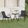Schwarzes 3-teiliges Garten-Bistro-Set von vidaXL, Gartensets - Ref: Foro24-318774, Preis: 141,81 €, Rabatt: %