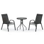 Juego de bistro de jardín de 3 piezas negro de vidaXL, Conjuntos de jardín - Ref: Foro24-318774, Precio: 144,49 €, Descuento: %