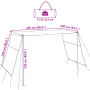 Toldo resistente al agua 302 x 240 x 240 cm
