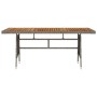 Garden table PE rattan and solid gray acacia 160x70x72 cm by vidaXL, Garden tables - Ref: Foro24-318697, Price: 180,48 €, Dis...
