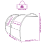 Toldo resistente al agua 260 x 200 x 260 cm