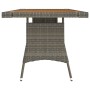 Garden table PE rattan and solid gray acacia 160x70x72 cm by vidaXL, Garden tables - Ref: Foro24-318697, Price: 180,48 €, Dis...
